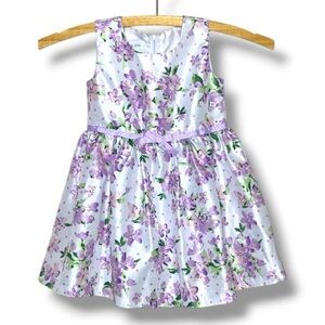 Bonnie Jean Lavender Floral Sleeveless Easter Dress